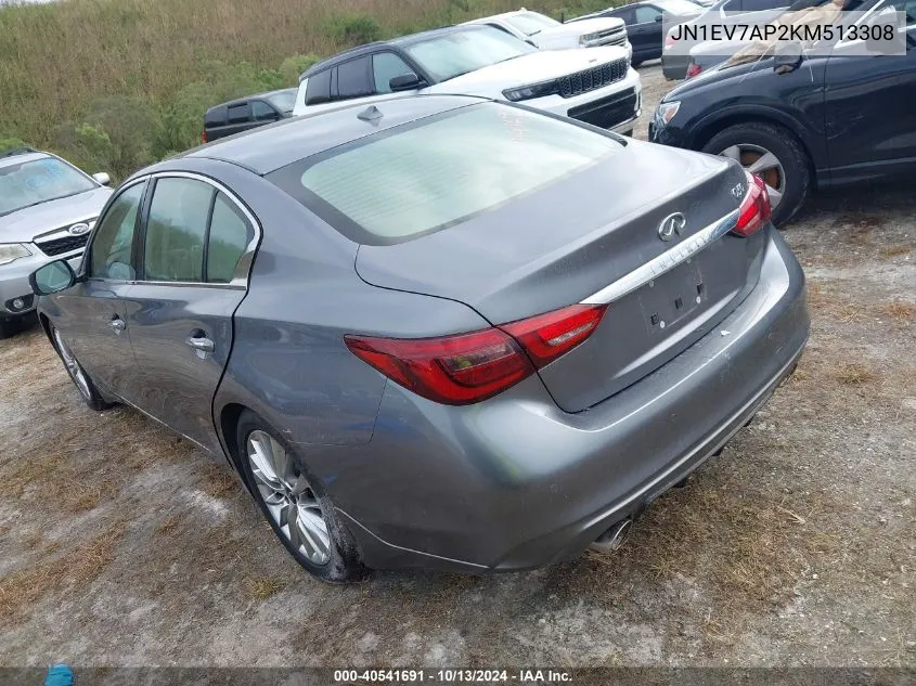 2019 Infiniti Q50 3.0T Luxe VIN: JN1EV7AP2KM513308 Lot: 40541691