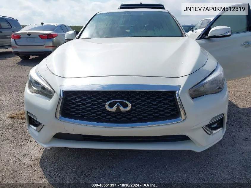 JN1EV7AP0KM512819 2019 Infiniti Q50 3.0T Luxe