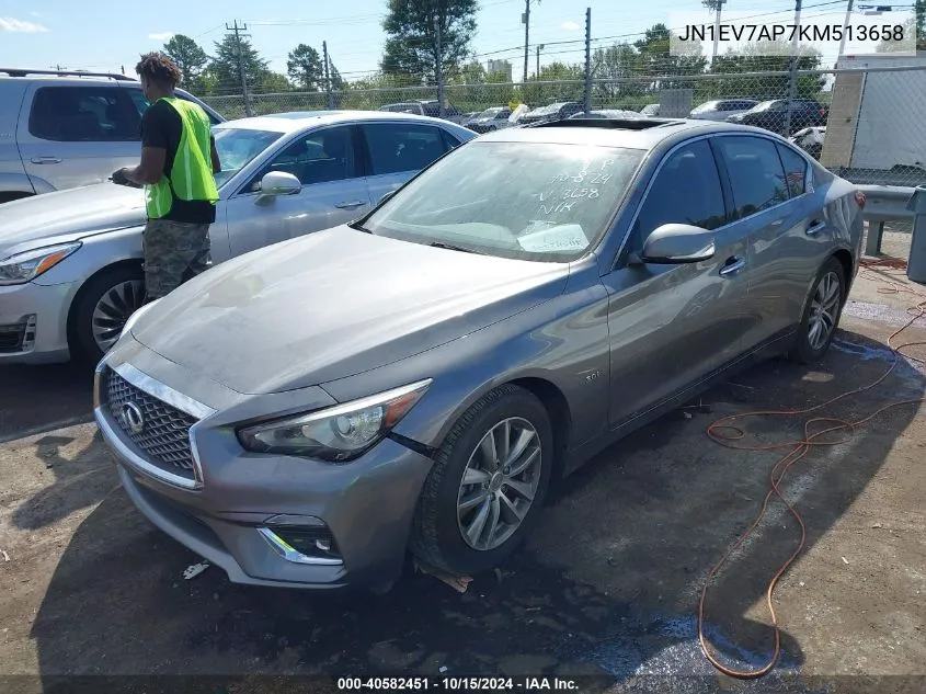 2019 Infiniti Q50 3.0T Luxe VIN: JN1EV7AP7KM513658 Lot: 40582451