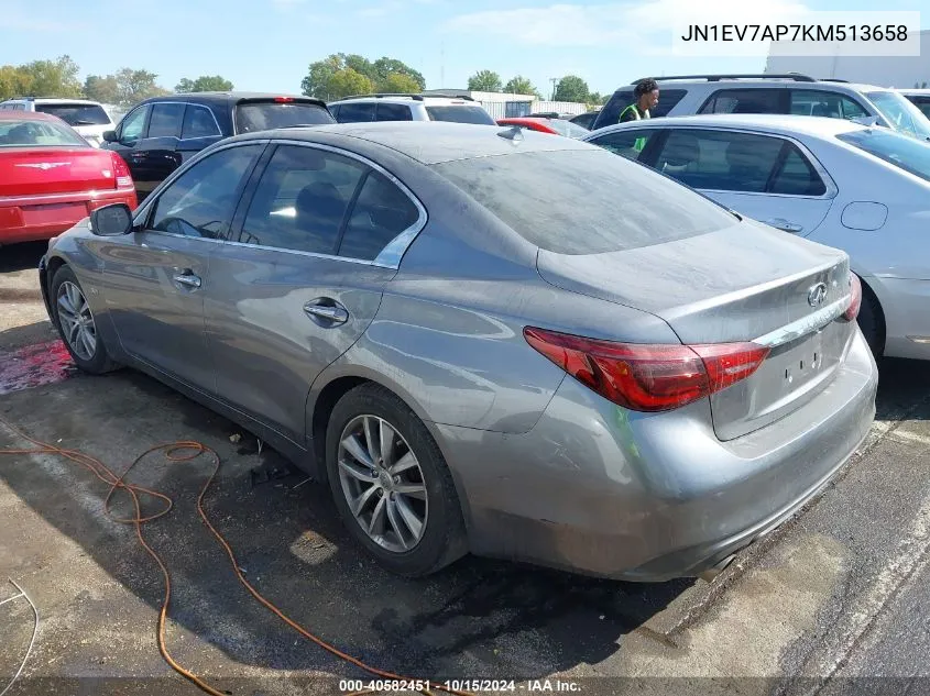 2019 Infiniti Q50 3.0T Luxe VIN: JN1EV7AP7KM513658 Lot: 40582451