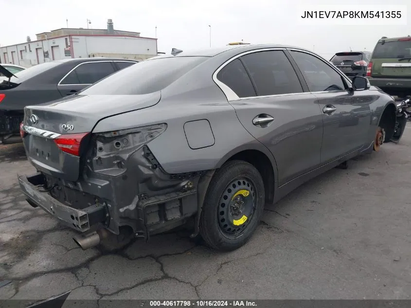 2019 Infiniti Q50 3.0T Luxe VIN: JN1EV7AP8KM541355 Lot: 40617798