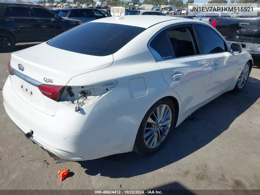 2019 Infiniti Q50 3.0T Luxe VIN: JN1EV7AP1KM515521 Lot: 40624412