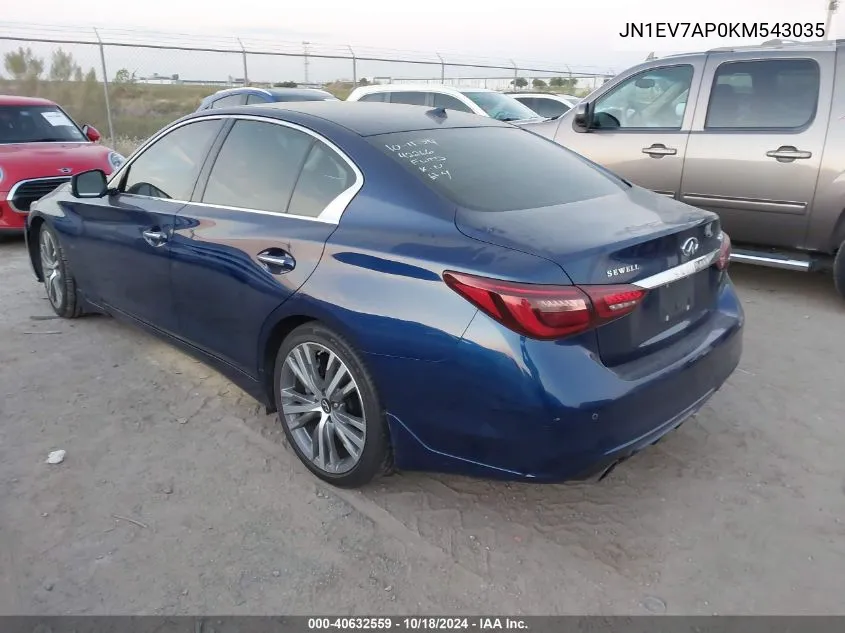 JN1EV7AP0KM543035 2019 Infiniti Q50 3.0T Sport