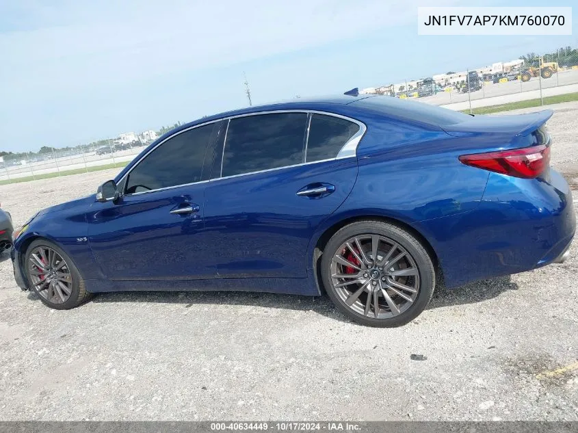 JN1FV7AP7KM760070 2019 Infiniti Q50 3.0T Red Sport 400