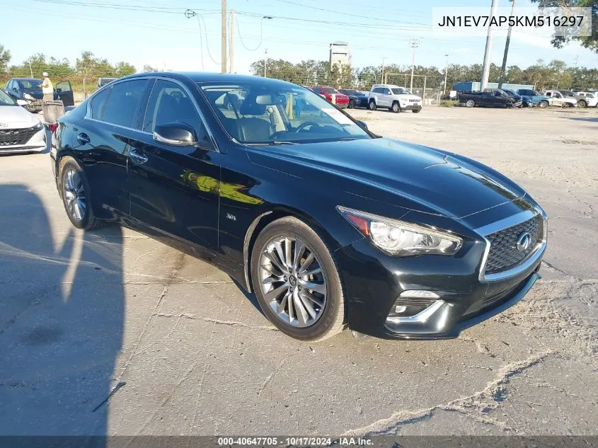 2019 Infiniti Q50 3.0T Luxe VIN: JN1EV7AP5KM516297 Lot: 40647705