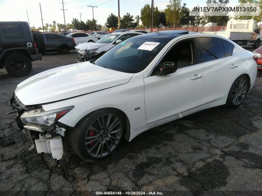 2019 Infiniti Q50 3.0T Sport VIN: JN1EV7APXKM513850 Lot: 40684149