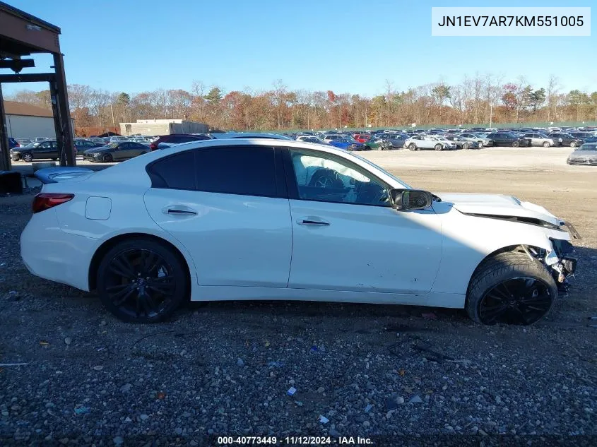 2019 Infiniti Q50 3.0T Sport VIN: JN1EV7AR7KM551005 Lot: 40773449