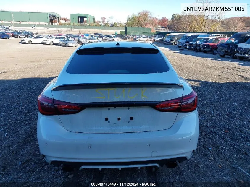 2019 Infiniti Q50 3.0T Sport VIN: JN1EV7AR7KM551005 Lot: 40773449