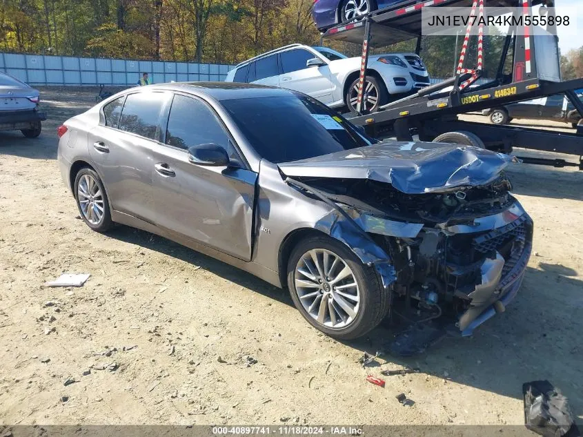 2019 Infiniti Q50 3.0T Luxe VIN: JN1EV7AR4KM555898 Lot: 40897741