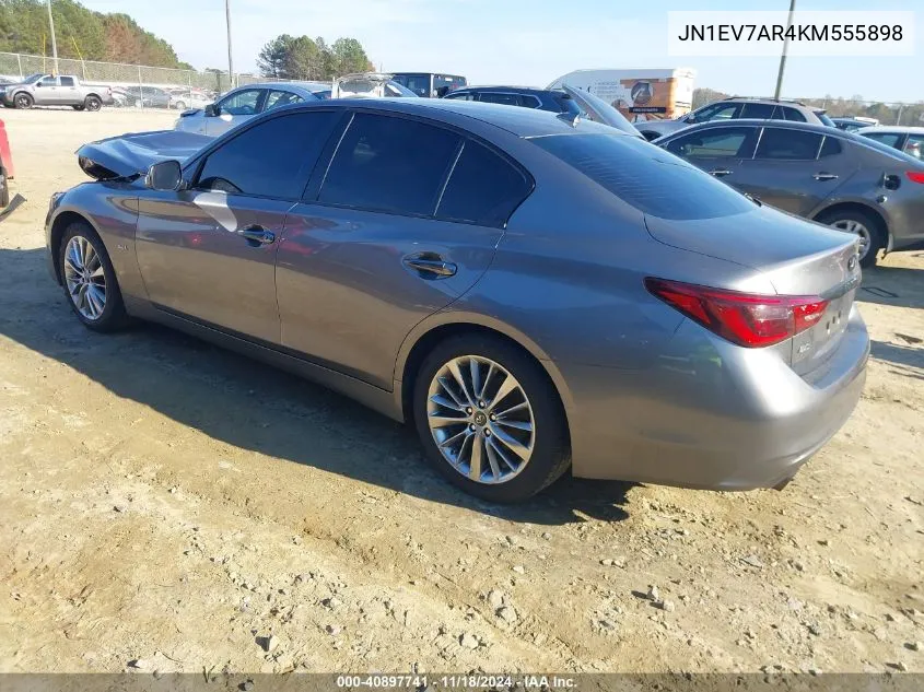 2019 Infiniti Q50 3.0T Luxe VIN: JN1EV7AR4KM555898 Lot: 40897741