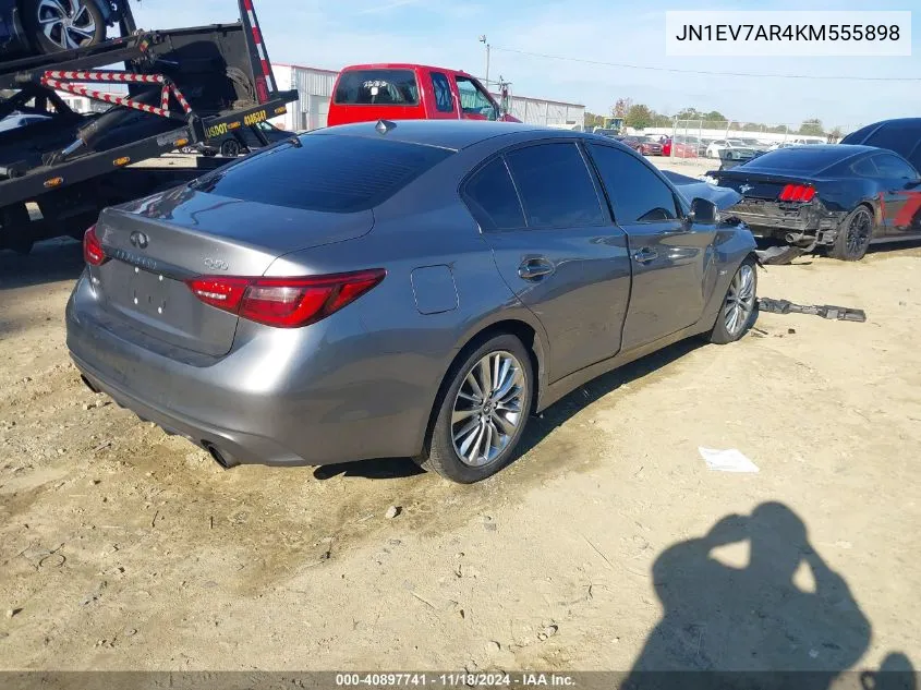 2019 Infiniti Q50 3.0T Luxe VIN: JN1EV7AR4KM555898 Lot: 40897741