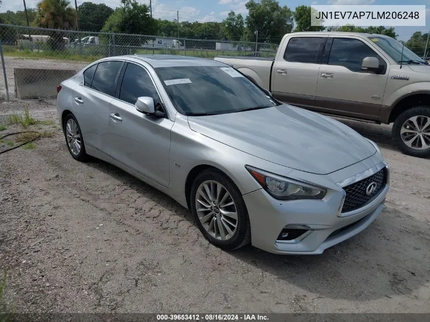 JN1EV7AP7LM206248 2020 Infiniti Q50 Luxe