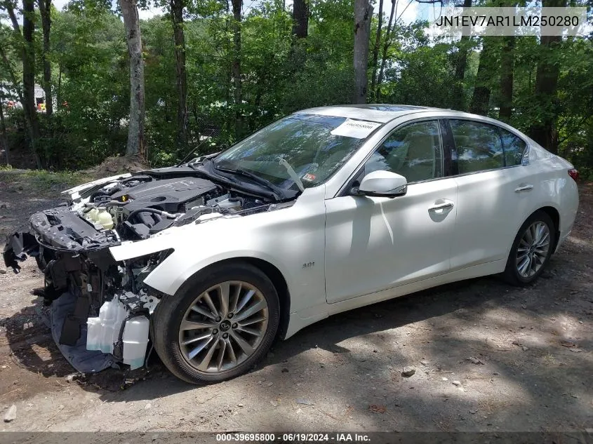 2020 Infiniti Q50 Luxe Awd VIN: JN1EV7AR1LM250280 Lot: 39695800