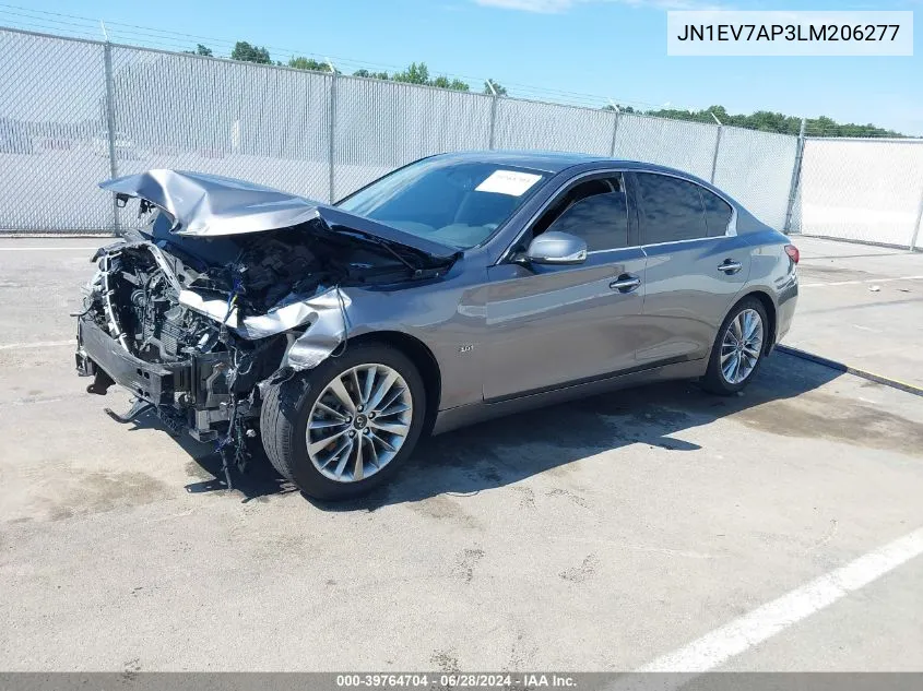 2020 Infiniti Q50 Luxe VIN: JN1EV7AP3LM206277 Lot: 39764704