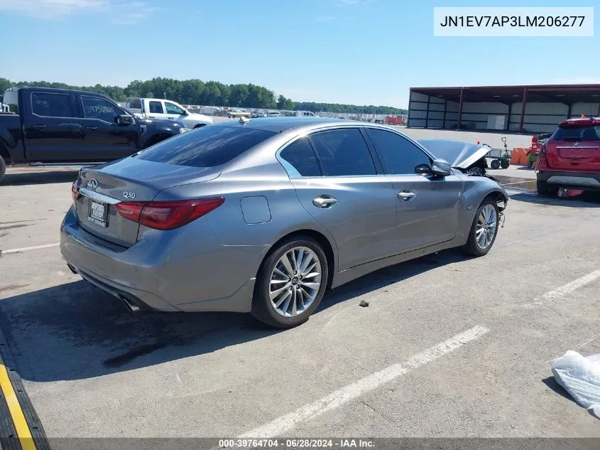 2020 Infiniti Q50 Luxe VIN: JN1EV7AP3LM206277 Lot: 39764704