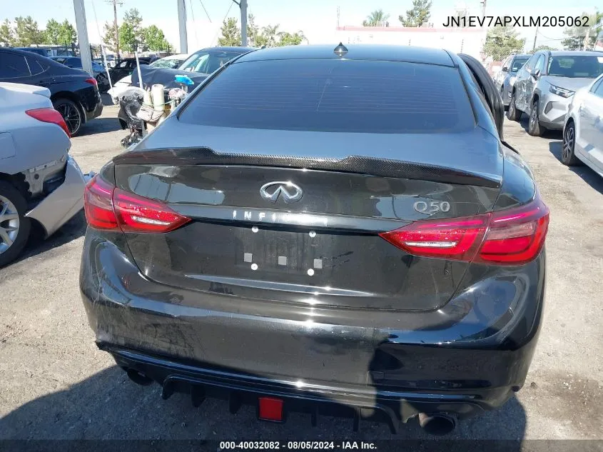 2020 Infiniti Q50 Luxe VIN: JN1EV7APXLM205062 Lot: 40032082