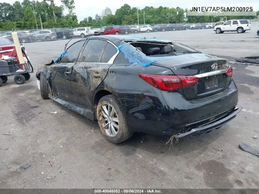 JN1EV7AP5LM200125 2020 Infiniti Q50 Pure