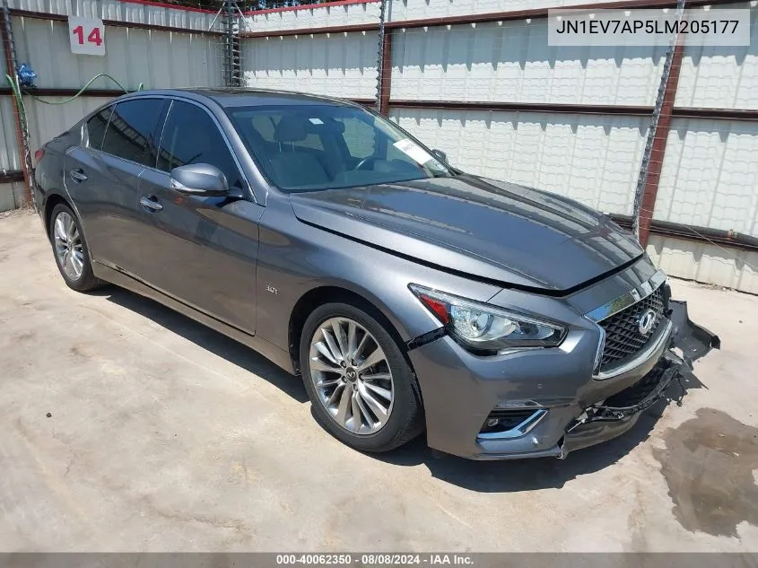 JN1EV7AP5LM205177 2020 Infiniti Q50 Luxe