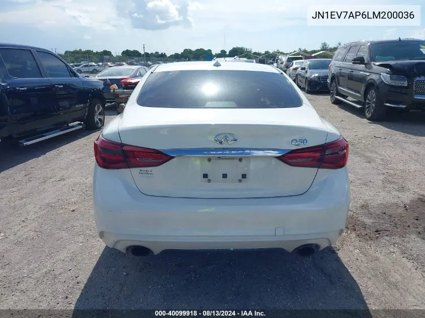 JN1EV7AP6LM200036 2020 Infiniti Q50 Luxe