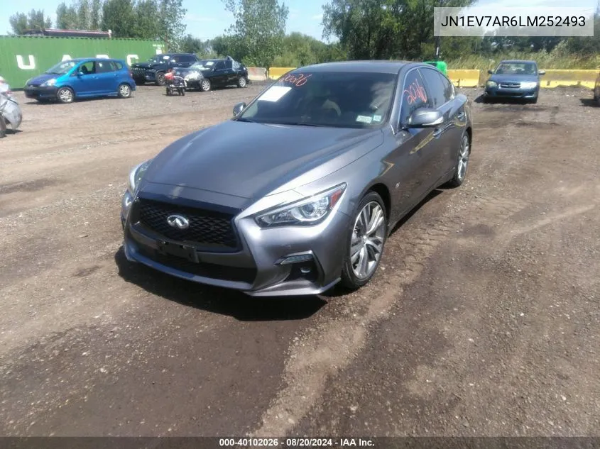 2020 Infiniti Q50 Sport Awd VIN: JN1EV7AR6LM252493 Lot: 40102026