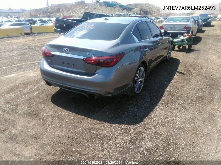 2020 Infiniti Q50 Sport Awd VIN: JN1EV7AR6LM252493 Lot: 40102026