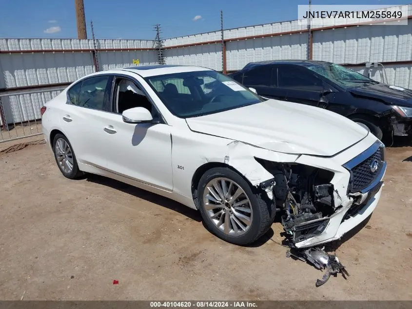 2020 Infiniti Q50 Luxe Awd VIN: JN1EV7AR1LM255849 Lot: 40104620