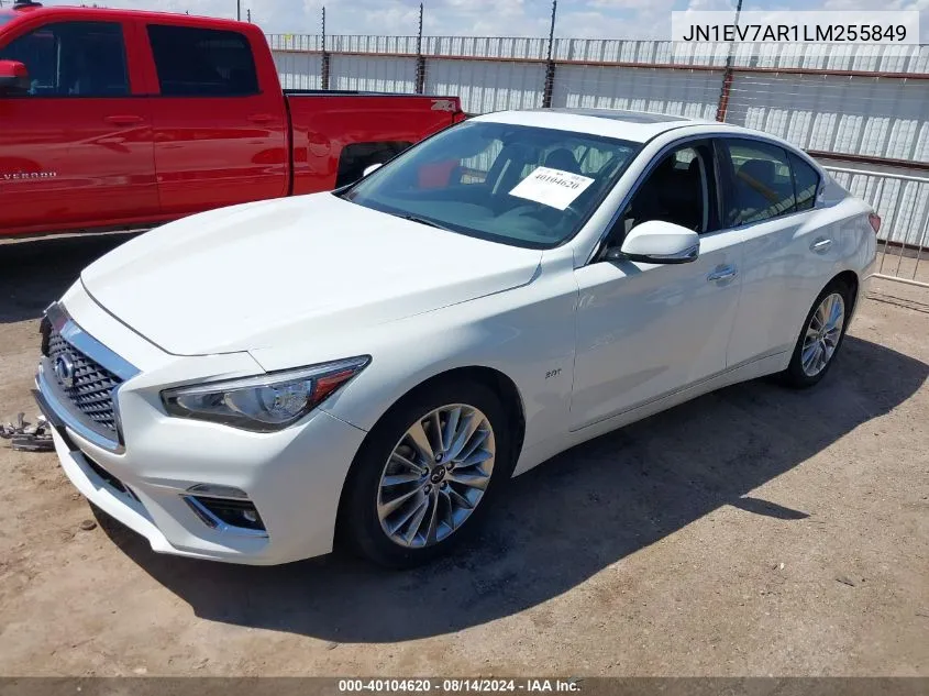 2020 Infiniti Q50 Luxe Awd VIN: JN1EV7AR1LM255849 Lot: 40104620