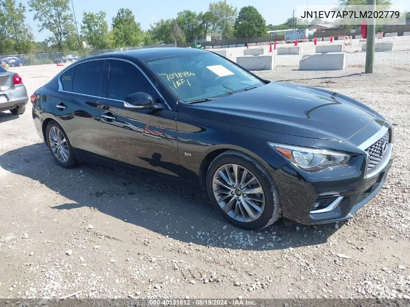 2020 Infiniti Q50 Luxe VIN: JN1EV7AP7LM202779 Lot: 40131812