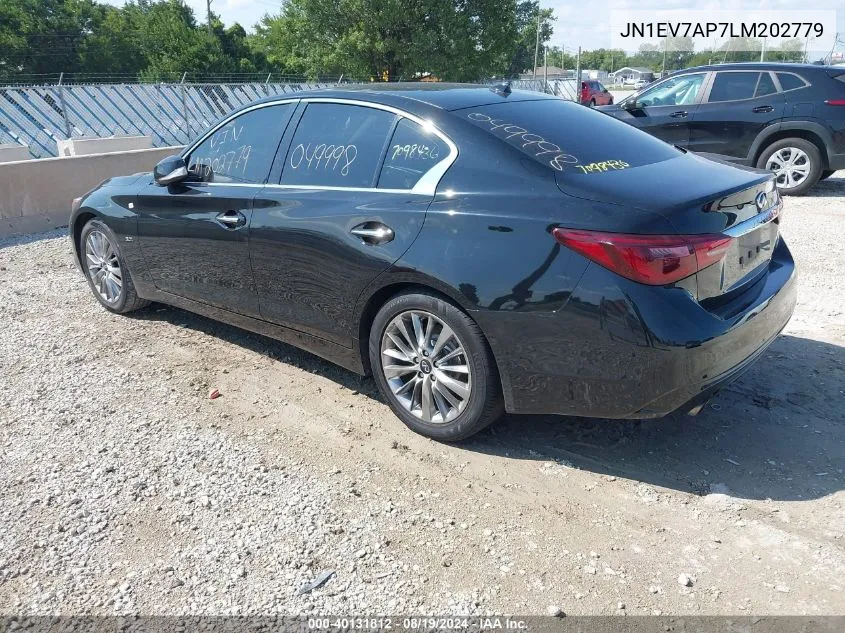 JN1EV7AP7LM202779 2020 Infiniti Q50 Luxe