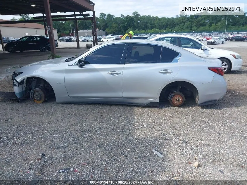 2020 Infiniti Q50 Luxe Awd VIN: JN1EV7AR5LM252971 Lot: 40154710