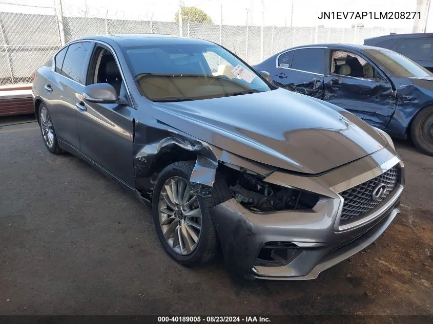 JN1EV7AP1LM208271 2020 Infiniti Q50 Luxe