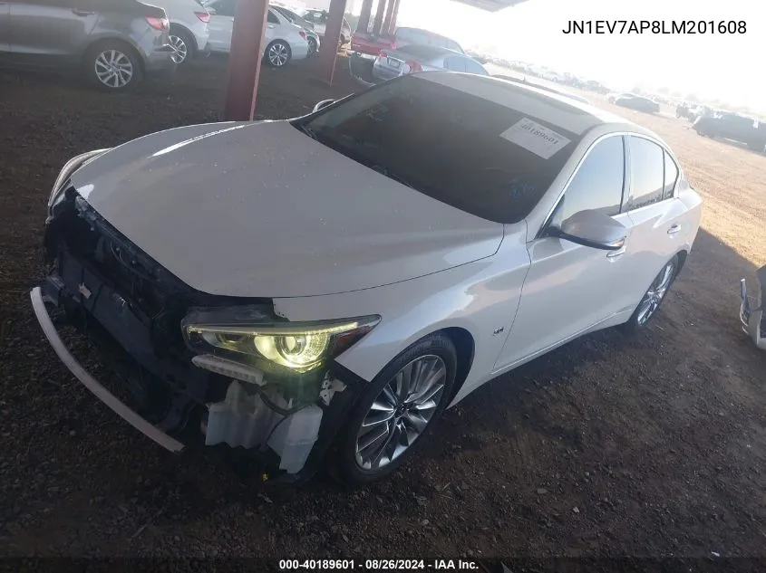 JN1EV7AP8LM201608 2020 Infiniti Q50 Luxe