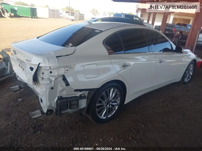 JN1EV7AP8LM201608 2020 Infiniti Q50 Luxe