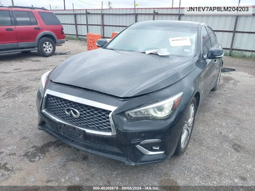 JN1EV7AP8LM204203 2020 Infiniti Q50 Luxe