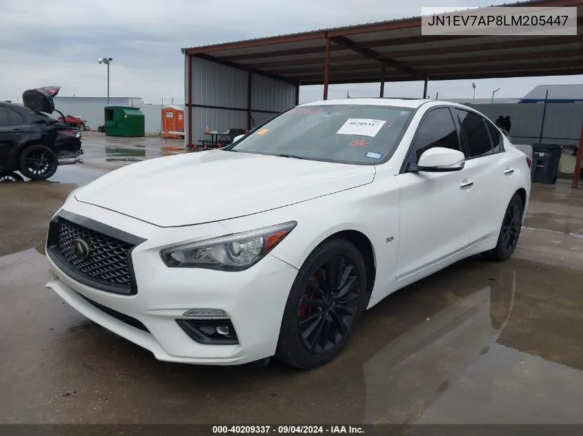 JN1EV7AP8LM205447 2020 Infiniti Q50 Luxe