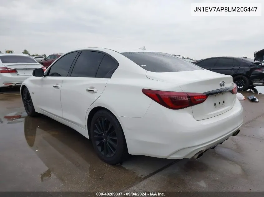 2020 Infiniti Q50 Luxe VIN: JN1EV7AP8LM205447 Lot: 40209337