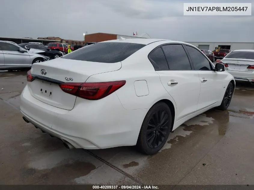 JN1EV7AP8LM205447 2020 Infiniti Q50 Luxe