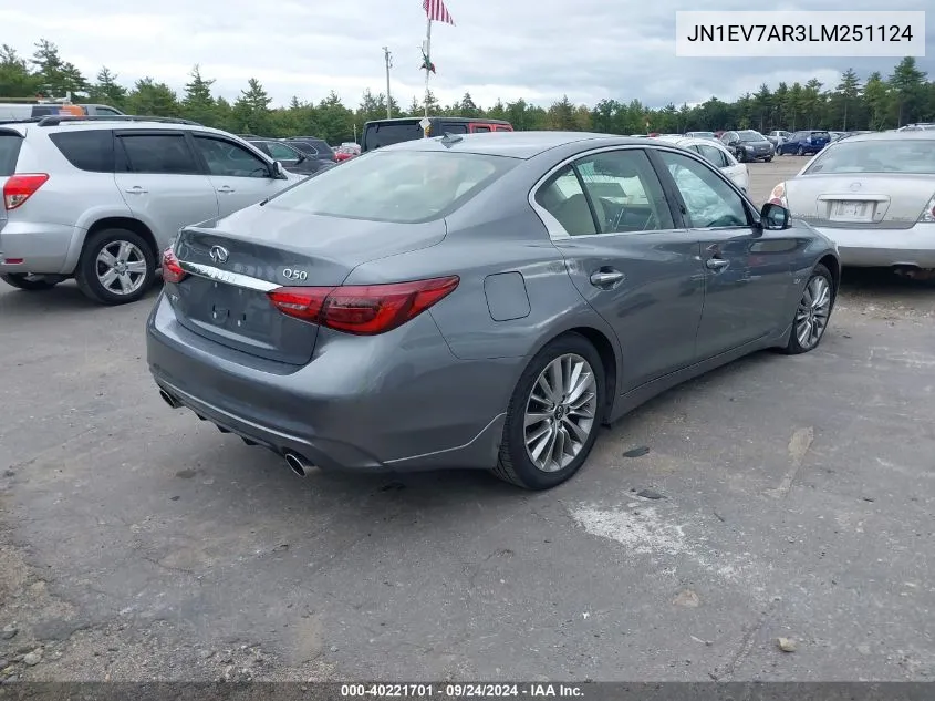 JN1EV7AR3LM251124 2020 Infiniti Q50 Luxe Awd