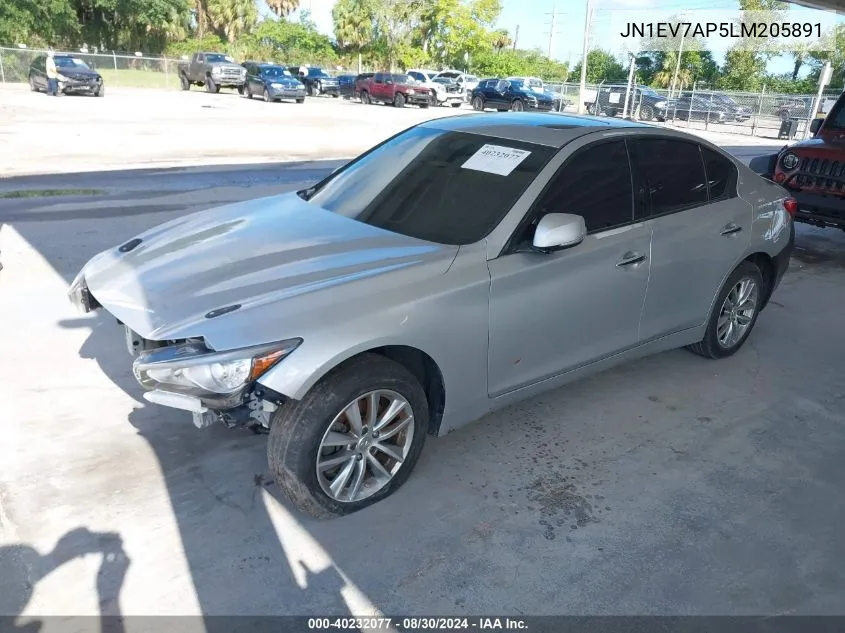 JN1EV7AP5LM205891 2020 Infiniti Q50 Luxe