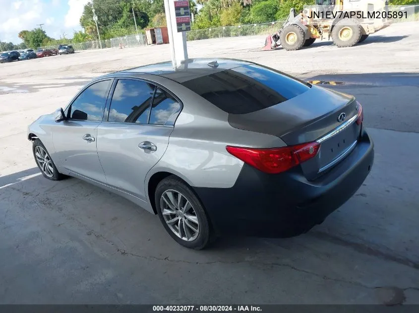 JN1EV7AP5LM205891 2020 Infiniti Q50 Luxe