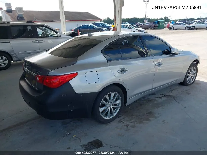 JN1EV7AP5LM205891 2020 Infiniti Q50 Luxe