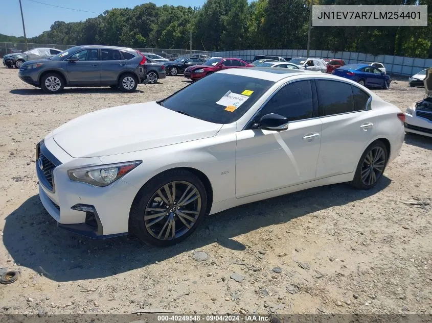 2020 Infiniti Q50 Edition 30 Awd VIN: JN1EV7AR7LM254401 Lot: 40249548