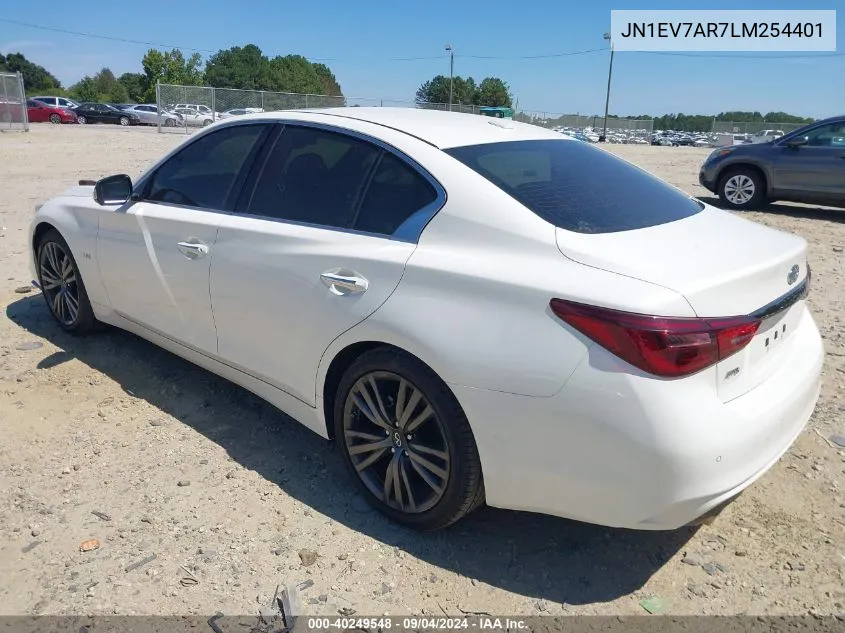 2020 Infiniti Q50 Edition 30 Awd VIN: JN1EV7AR7LM254401 Lot: 40249548