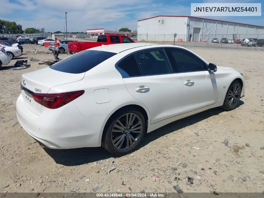 2020 Infiniti Q50 Edition 30 Awd VIN: JN1EV7AR7LM254401 Lot: 40249548