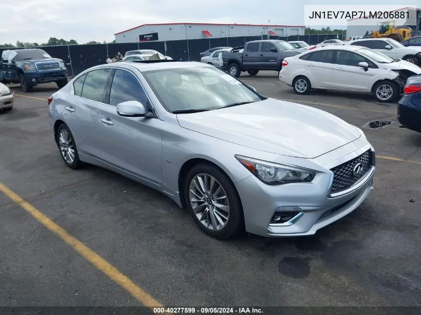 JN1EV7AP7LM206881 2020 Infiniti Q50 Luxe