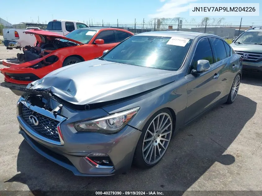 2020 Infiniti Q50 Luxe VIN: JN1EV7AP9LM204226 Lot: 40279390