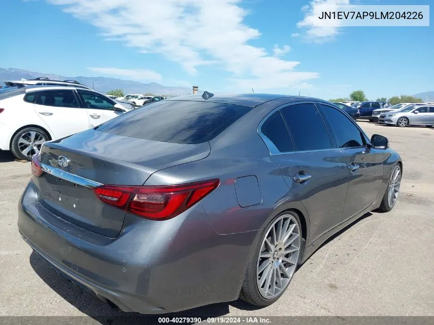 JN1EV7AP9LM204226 2020 Infiniti Q50 Luxe