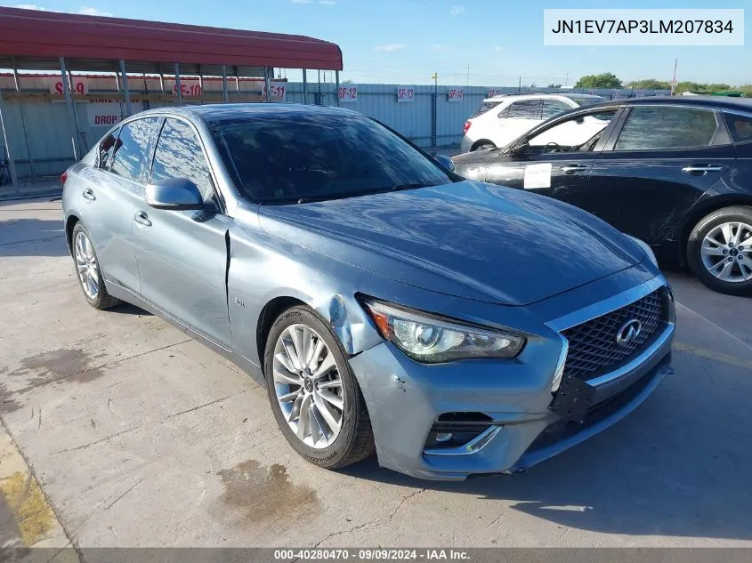 JN1EV7AP3LM207834 2020 Infiniti Q50 Luxe