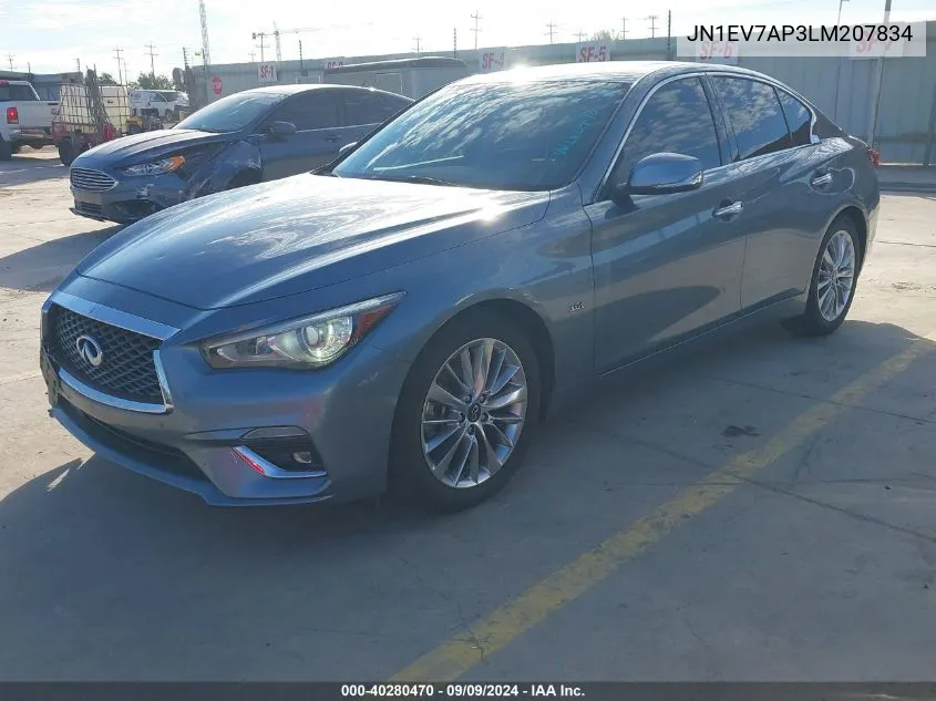 JN1EV7AP3LM207834 2020 Infiniti Q50 Luxe