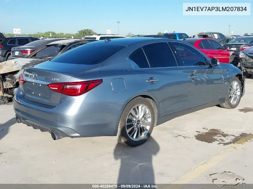 JN1EV7AP3LM207834 2020 Infiniti Q50 Luxe